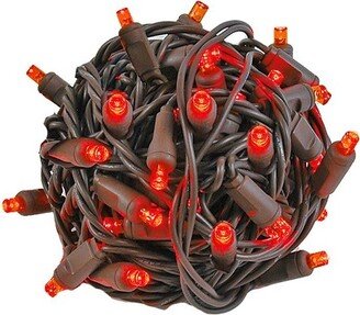 Novelty Lights Inc Novelty Lights Red 100 LED Christmas Mini Light Set (Brown Wire, 34 Feet)