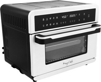 MegaChef 10 in 1 Electronic Multifunction 360 Degree Hot Air Technology Countertop Oven in White