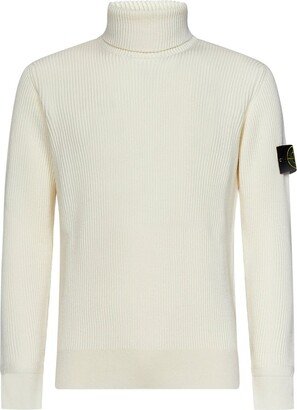 Compass Patch Roll-Neck Knitted Jumper-AB