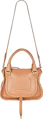 Medium Marcie Satchel Bag in Tan