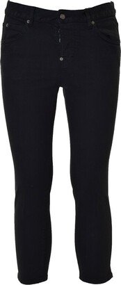 Low-Rise Cropped Skinny Trousers