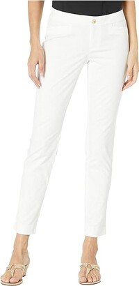 Kelly Textured Ankle Length Skinny Pants (Resort White) Women's Casual Pants