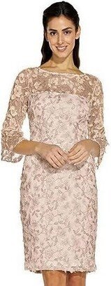 Women's Metallic Embroidery Sheath