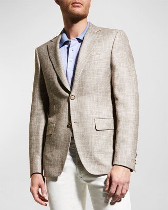 Men's Textured Silk-Blend Blazer