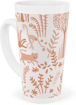 Mugs: Indian Garden - Peachy Tall Latte Mug, 17Oz, Pink