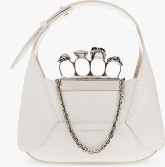 'Jewelled Hobo Mini' Handbag - White