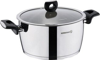 Korkmaz Nora 2 Piece 5.5 Liter Stainless Steel Casserole with Lid in Silver