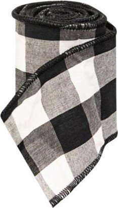 Wired Black & White Buffalo Check Ribbon 3