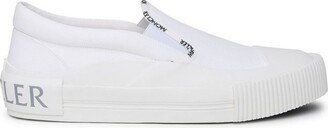 Round Toe Logo Trim Sneakers