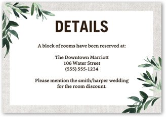 Enclosure Cards: Textured Greenery Wedding Enclosure Card, Gray, Matte, Standard Smooth Cardstock, Square