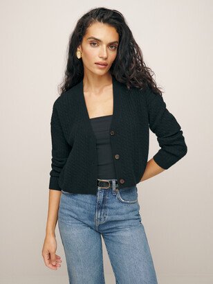 Giusta Cropped Cashmere Cardigan-AA