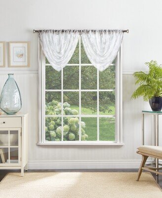 Martha Stewart Collection Aster Acanthus Poletop Waterfall Valance, Created For Macy's