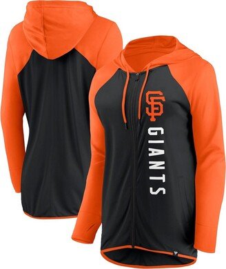 Women's Branded Black, Orange San Francisco Giants Forever Fan Full-Zip Hoodie Jacket - Black, Orange