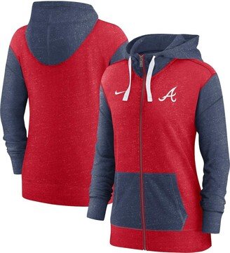 Women's Red Atlanta Braves Full-Zip Hoodie