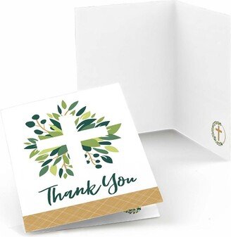 Big Dot of Happiness Elegant Cross - Religious Party Thank You Cards (8 count)