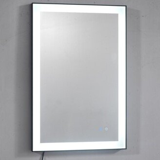 LED Lighted Bathroom Wall Mounted Mirror with High Lumen+Anti-Fog Separately Control - 36*24 in.