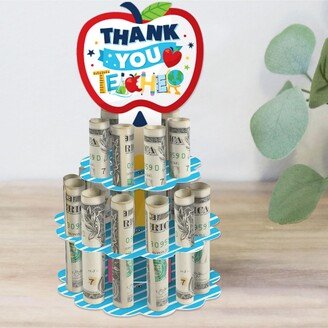 Big Dot of Happiness Thank You Teachers - Diy Teacher Appreciation Money Holder Gift - Cash Cake