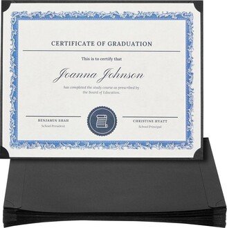 Best Paper Greetings 24-Pack Single Sided Award Certificate Holders for Diplomas, Awards, Certifications (fits 8.5x11, Black)