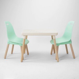 3pc Kid Century Modern Kids' Table and Chair Set - B. Spaces