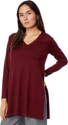 V-Neck Tunic (Red Cedar) Women's Sweater