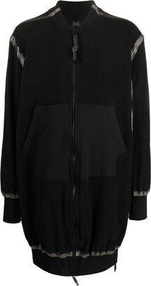 Seam-Detailing Zip-Up Midi Coat