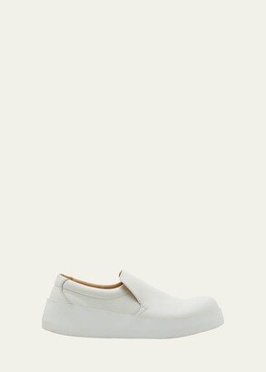 Calfskin Leather Slip-On Sneakers