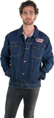 Men's Looney Tunes Denim Trucker Jacket-DARK INDIGO-Small