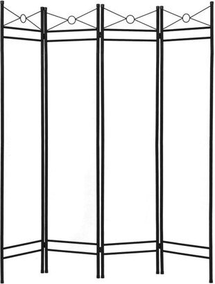 4 Panels Metal Frame Room Private Folding Screen - 63