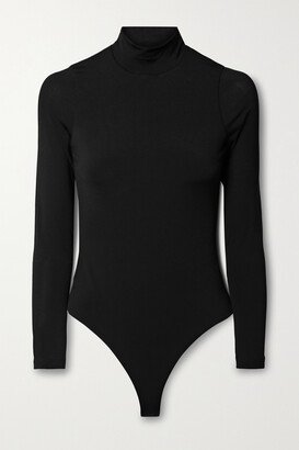 Loyra Open-back Stretch-jersey Bodysuit - Black