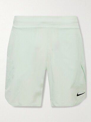 Nike Tennis NikeCourt Slam Straight-Leg Layered Striped Dri-FIT Shorts