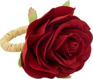 Saro Lifestyle Rose Shaped Napkin Rings (Set of 4)