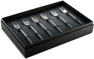 Due Oro Nero Cake Forks, Box of 6