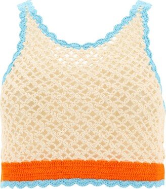 Crochet-Knit Cropped Top