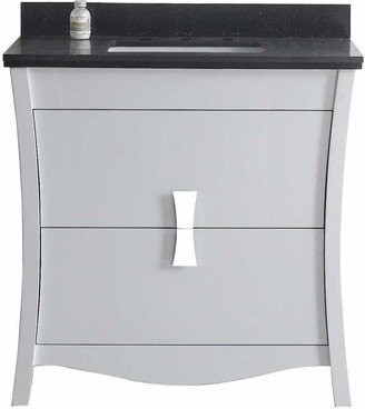 35.35-in. W x 18.03-in. D Birch Wood-Veneer Vanity Set In White