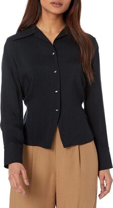Women's Fitted Shaped Collar Blouse