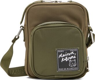 Khaki Nylon Crossbody Bag