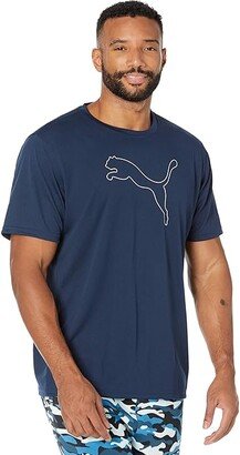 Performance Cat Tee (Peacoat) Men's Clothing