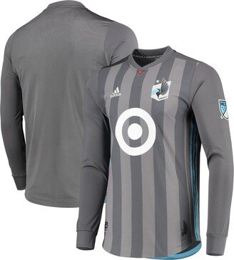 Men's Gray Minnesota United Fc 2018/19 Authentic Team Long Sleeve Jersey