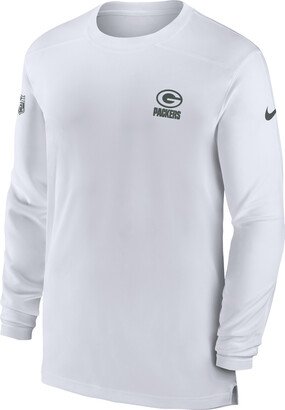 Men's Dri-FIT Sideline Coach (NFL Green Bay Packers) Long-Sleeve Top in White