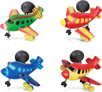Airplane Refrigerator Bobble Magnets Set of 4- Multicolor
