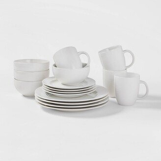 16pc Porcelain Dinnerware Set White
