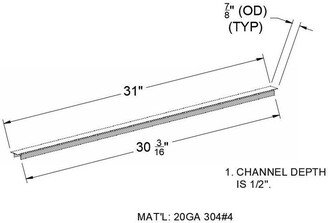 Custom Brushed 304 Stainless Steel Drop-In Floating Filler Trim For Back Of 30