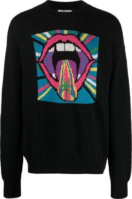 Crazy Mouth-jacquard jumper