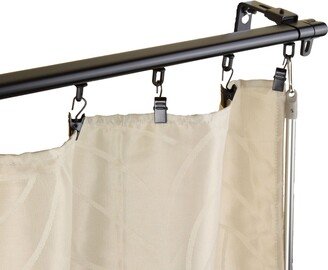 InStyleDesign Regal Black Adjustable Curtain Track Set