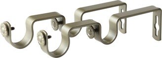 InStyleDesign Pair of Double Brackets for 1 inch Rod - n/a