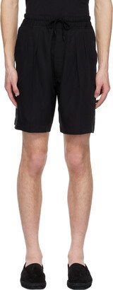 Black Pleated Shorts