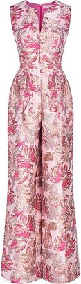 Cleo Metallic Floral Jacquard Jumpsuit