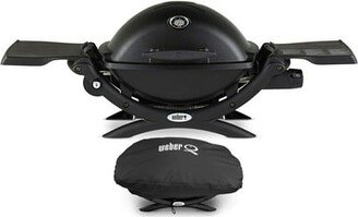 Q 1200 Gas Grill - Lp Gas (Black) With Grill Cover