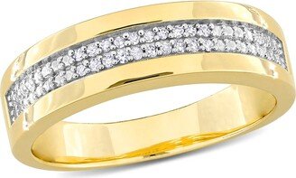 DELMAR Men's Diamond Band Ring - 0.10ct.