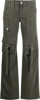 Straight-Leg Cargo-Pocket Trousers-AA